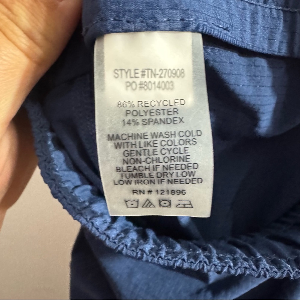 Title Nine Aero Tech Pants XL 16 Navy UPF 50 Hiking Travel Quick Dry - Picture 4 of 12